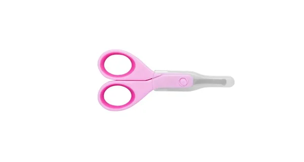 Scissors with rounded ends for newborns. Close-up. — Stock Photo, Image