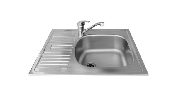 Mutfak lavabo musluk beyaz bir arka plan üzerinde izole ile