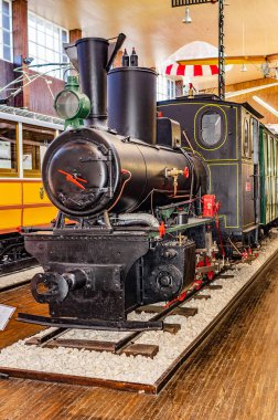 Zagreb Tesla müzesinde eski lokomotif.