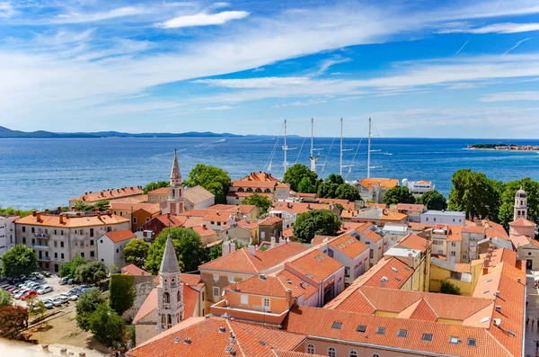 Zadar stad vanuit toren. Dalmatië. Kroatië. — Stockfoto