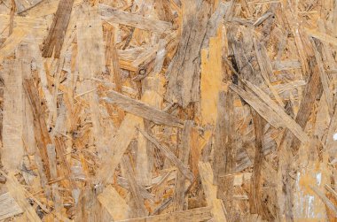 Osb ahşap arka plan panoları. Odaklı Strand Kurulu.