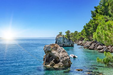 Brela, Makarska Coast, Hırvatistan.