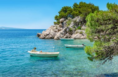 Brela, Makarska Coast, Hırvatistan.