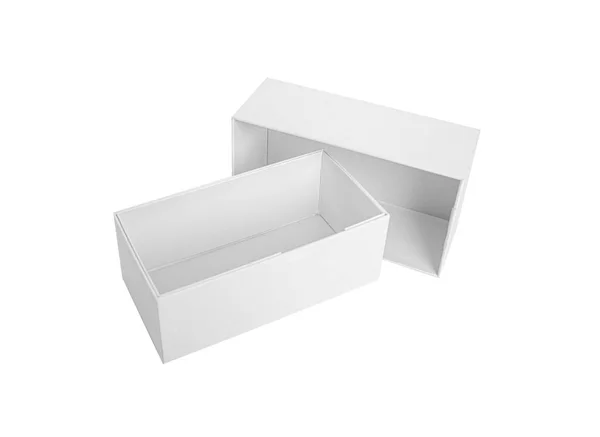 Caja de cartón abierta aislada sobre fondo blanco —  Fotos de Stock