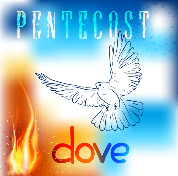 Pomba Pentecostes Férias Trinity Pombo Como Símbolo Espírito Santo Projeto —  Vetores de Stock