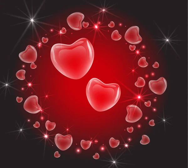 Corazón Rojo Diseño Vectorial Signo San Valentín — Archivo Imágenes Vectoriales