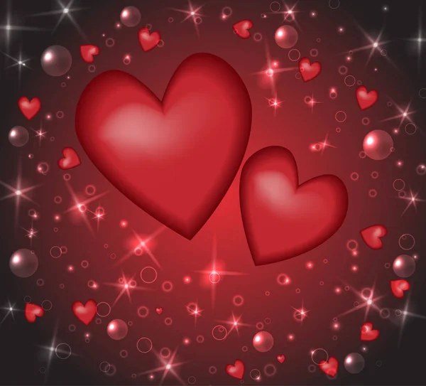 Corazón Rojo Diseño Vectorial Signo San Valentín — Archivo Imágenes Vectoriales