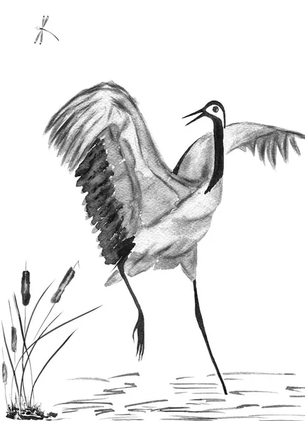 Bird Line Drawing png download - 1742*2225 - Free Transparent Crane png  Download. - CleanPNG / KissPNG