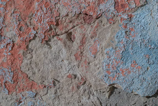 Old chipped plaster on the concrete wall, chipped paint, texture, background — Stock Photo, Image