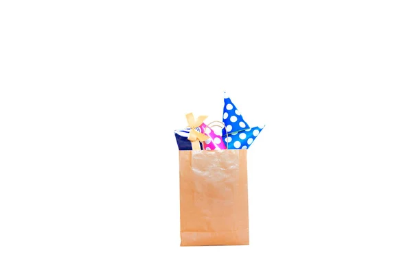 Ψώνια Χαρτί Τσάντα Κουτιά Δώρων Σχετικά Λευκό Φόντο Κουτιά Δώρων — Φωτογραφία Αρχείου
