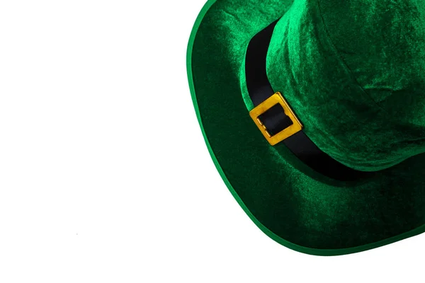 Patrick Day Costume Hat Leprechaun Irish Green Hat White Background — Stock Photo, Image