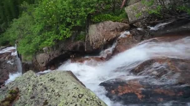 Muhteşem Dağ Manzarası Ile Düşüyor Güzel Dağ Dere Sihirli Dağ — Stok video