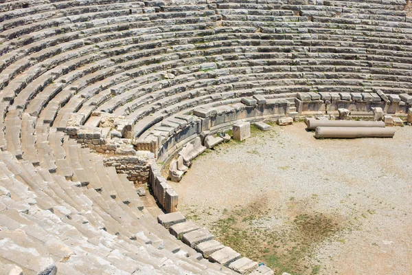 Ερείπια Αρχαίου Αμφιθεάτρου Πολύ Αρχαίο Θέατρο Έχοντας Ιστορικής Αξίας — Φωτογραφία Αρχείου