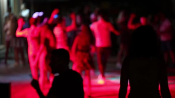 Noc Disco Muzyczna Impreza Jest Sporo Tańca — Wideo stockowe