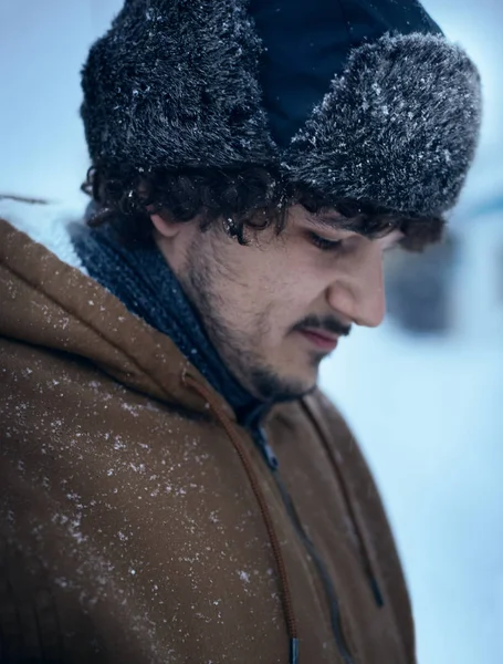 Russian man in winter look — Stock Photo, Image