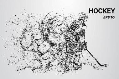 Parçacıkların hokeyi. Bir hokey oyuncusu daireler ve noktalardan oluşur. Hokey oyuncusu moleküllere ayrılır.