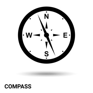 Pusula. Pusula arka planda izole edilmiş. Vektör illüstrasyonu