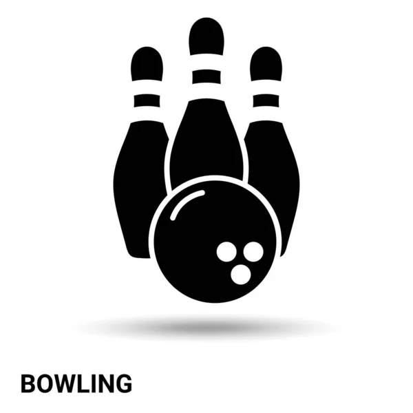 Bowling Skittles Bola Boliche Isolado Fundo Leve Ilustração Vetorial — Vetor de Stock