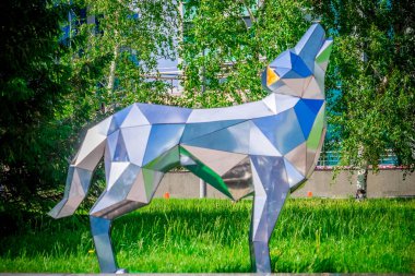 Astana büyük bozkır başkentidir. Dekoratif açık sanat.