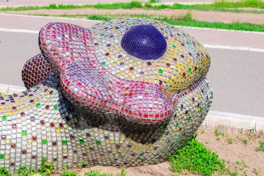 Astana büyük bozkır başkentidir. Dekoratif açık sanat.