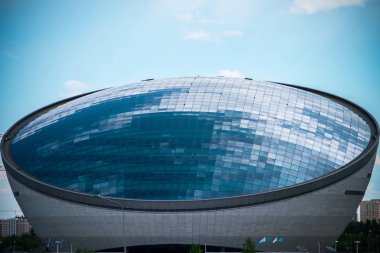 Astana büyük bozkır başkentidir. Kazakistan, Astana, Haziran 2018.