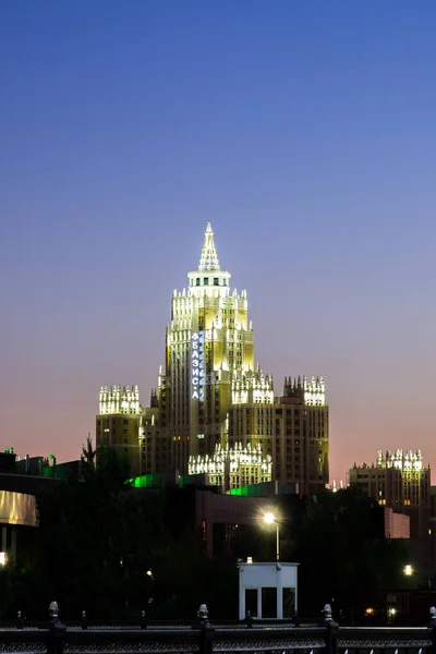 Astana Capital Grande Estepe Cidade Noturna — Fotografia de Stock