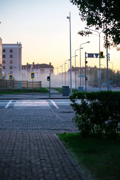 Астана Столиця Великий Степ Фото Сході Сонця — стокове фото