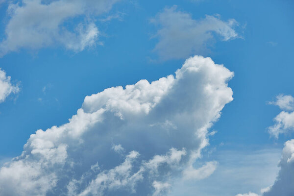 cumulus clouds on a summer day