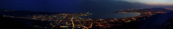 Panorama Nocturno Gelendzhik Vista Desde Las Montañas — Foto de Stock