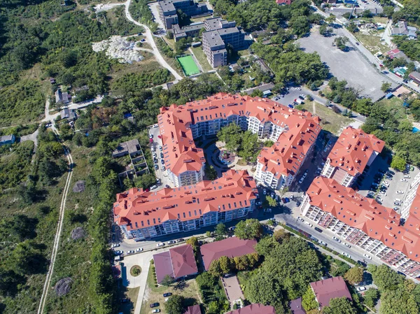 residential complex in Gelendzhik on the beach top view