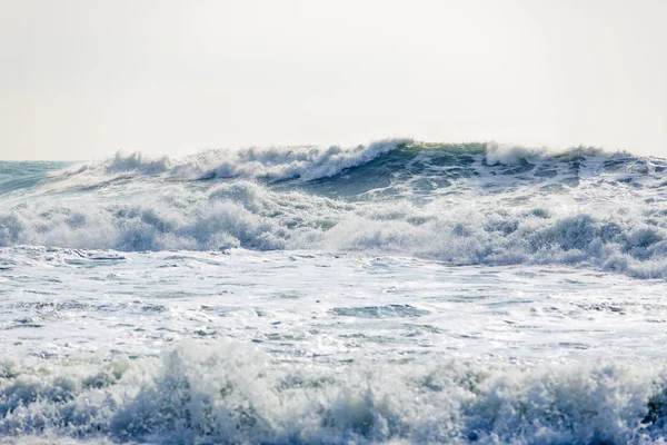 Сильный Опасный Шторм Черном Море Красивый Большой Штормовой Всплеск Геленджикском — стоковое фото