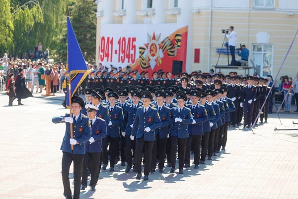 Gelendzhik Krasnodar Region Rosja Maja 2018 Parada Zwycięstwa Gelendzhik Kolumny — Zdjęcie stockowe