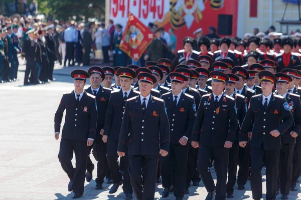 Gelendzhik Krasnodar Region Rosja Maja 2018 Parada Zwycięstwa Gelendzhik Kolumny — Zdjęcie stockowe