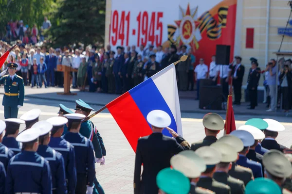 Gelendzhik Krasnodar Region Rosja Maja 2018 Parada Zwycięstwa Gelendzhik Kolumny — Zdjęcie stockowe