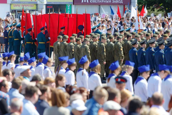 Gelendzhik Krasnodar Régió Oroszország Május 2018 Victory Parade Gelendzhik Oszlopok — Stock Fotó