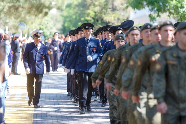 Gelendzhik Krasnodar Region Rosja Maja 2018 Parada Zwycięstwa Gelendzhik Kolumny — Zdjęcie stockowe