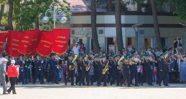 Gelendzhik Krasnodar Region Rosja Maja 2018 Parada Zwycięstwa Gelendzhik Kolumny — Zdjęcie stockowe