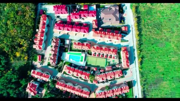 Chalet Village Sur Côte Mer Noire Caucase Vue Drone — Video