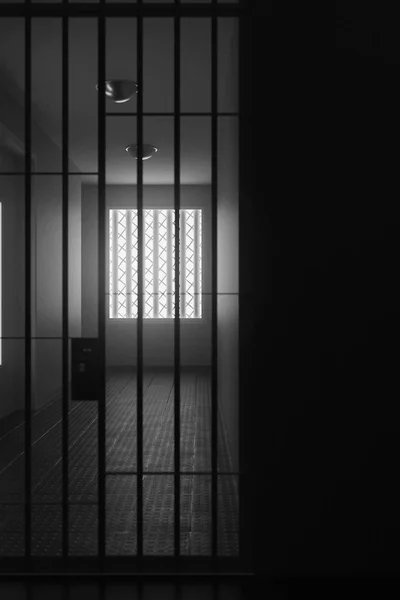 Рендеринг Гранж Тюремной Стены Рядом Коридором Стенами — стоковое фото