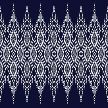 Geometrik etnik kalıp geleneksel arka plan, halı, duvar kağıdı, giysi, ambalaj, Batik, kumaş, sarong, Vektör illüstrasyon nakış tarzı.