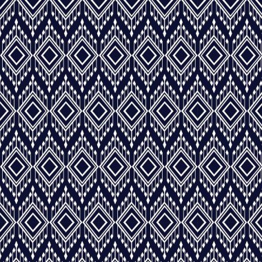 Geometrik etnik kalıp geleneksel arka plan, halı, duvar kağıdı, giysi, ambalaj, Batik, kumaş, sarong, Vektör illüstrasyon nakış tarzı.