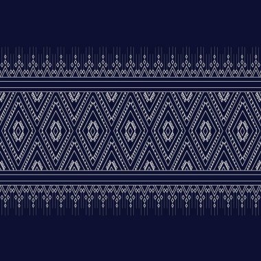 Geometrik etnik kalıp geleneksel arka plan, halı, duvar kağıdı, giysi, ambalaj, Batik, kumaş, sarong, Vektör illüstrasyon nakış tarzı.