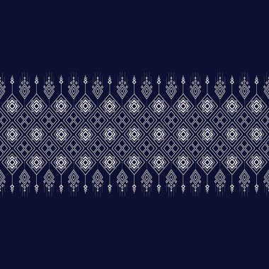 Geometrik etnik kalıp geleneksel arka plan, halı, duvar kağıdı, giysi, ambalaj, Batik, kumaş, sarong, Vektör illüstrasyon nakış tarzı.