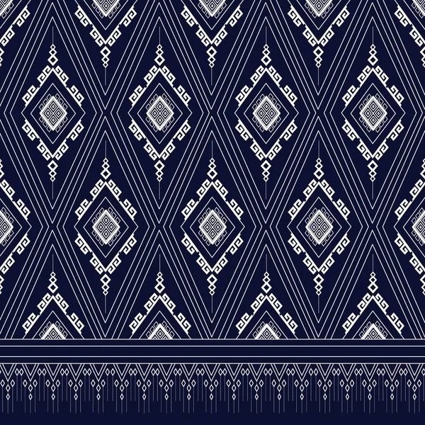 Geometrik etnik kalıp geleneksel arka plan, halı, duvar kağıdı, giysi, ambalaj, Batik, kumaş, sarong, Vektör illüstrasyon nakış tarzı.