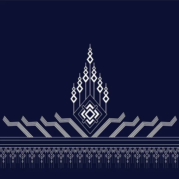 Geometrik etnik kalıp geleneksel arka plan, halı, duvar kağıdı, giysi, ambalaj, Batik, kumaş, sarong, Vektör illüstrasyon nakış tarzı.