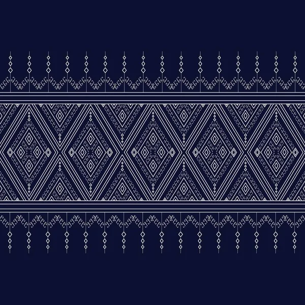 Geometrik etnik kalıp geleneksel arka plan, halı, duvar kağıdı, giysi, ambalaj, Batik, kumaş, sarong, Vektör illüstrasyon nakış tarzı.