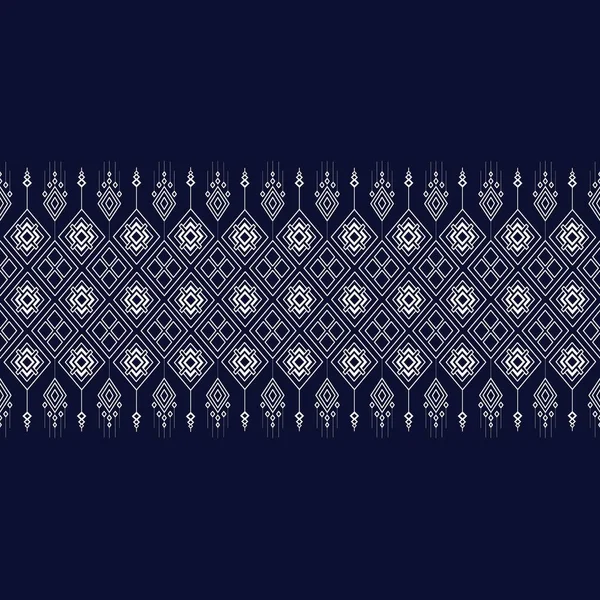 Geometrik etnik kalıp geleneksel arka plan, halı, duvar kağıdı, giysi, ambalaj, Batik, kumaş, sarong, Vektör illüstrasyon nakış tarzı.