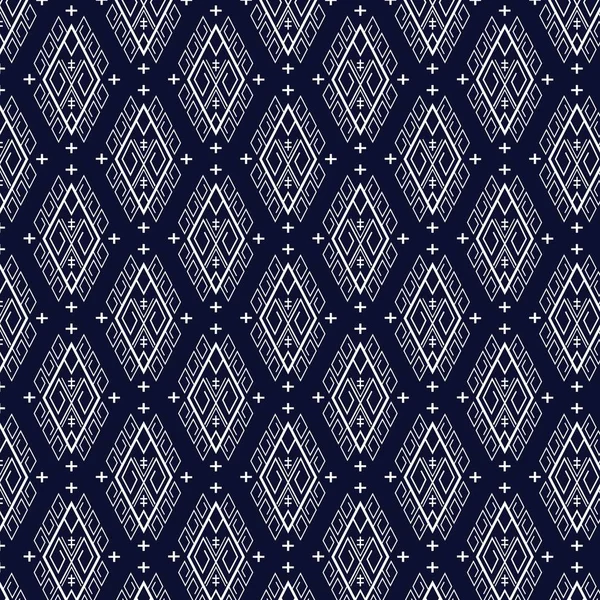 幾何学的な民族パターンの伝統的なデザインの背景 カーペット バティック ファブリック サロン ベクトルイラスト刺繍スタイルのためのデザイン — ストックベクタ