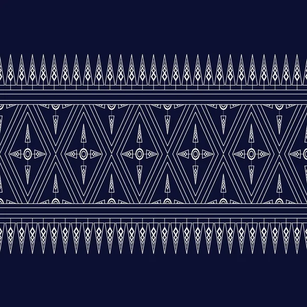 Geometrik etnik kalıp geleneksel arka plan, halı, duvar kağıdı, giysi, ambalaj, Batik, kumaş, sarong, Vektör illüstrasyon nakış tarzı.