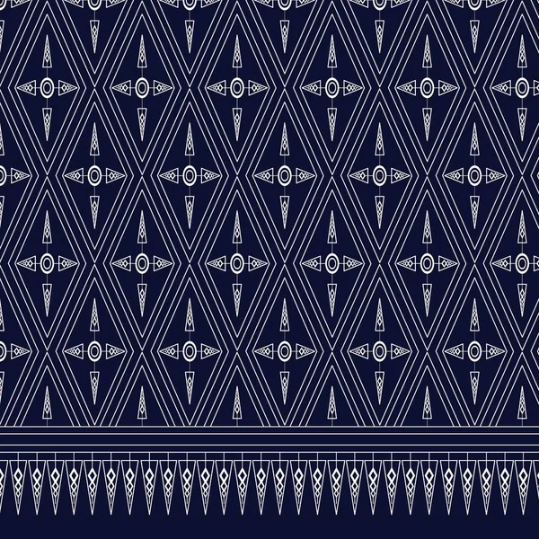 Geometrik etnik kalıp geleneksel arka plan, halı, duvar kağıdı, giysi, ambalaj, Batik, kumaş, sarong, Vektör illüstrasyon nakış tarzı.